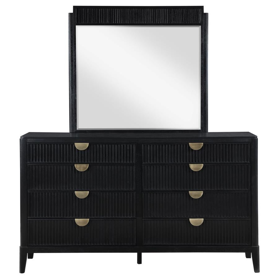 Brookmead 8-drawer Dresser with Mirror Black-zoom-3