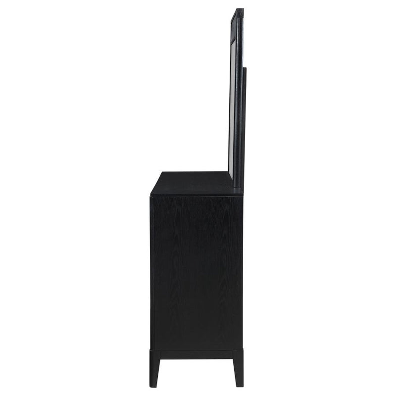 Brookmead 8-drawer Dresser with Mirror Black-zoom-