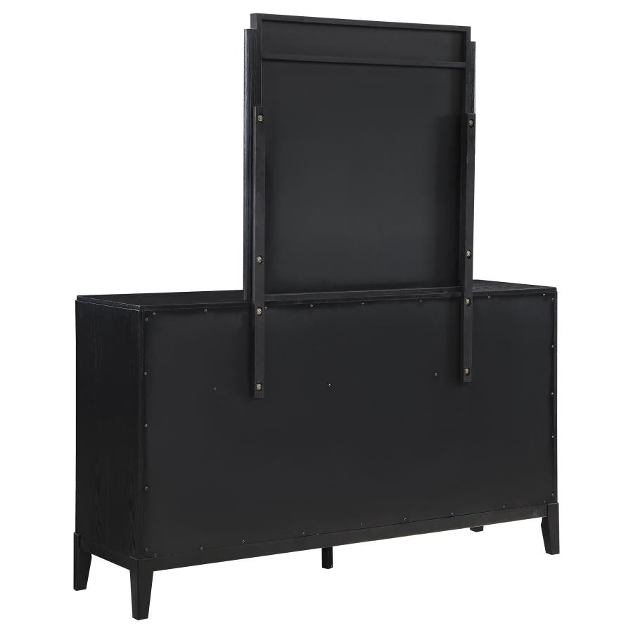 Brookmead 8-drawer Dresser with Mirror Black-zoom-6