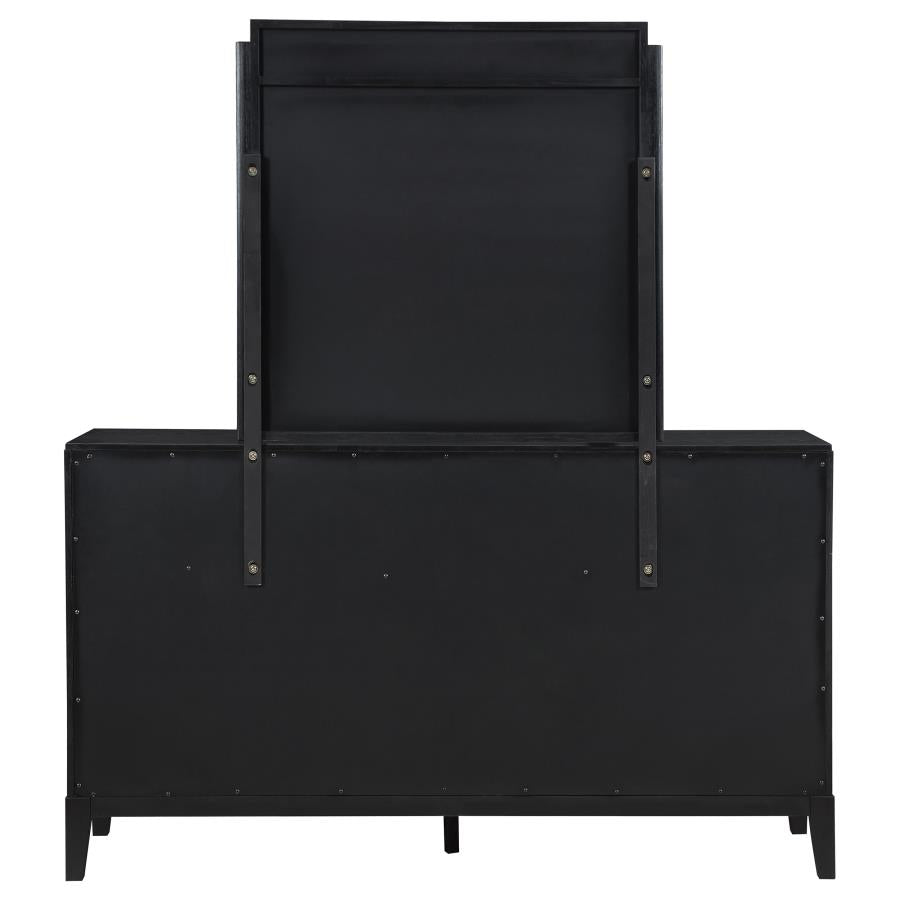 Brookmead 8-drawer Dresser with Mirror Black-7