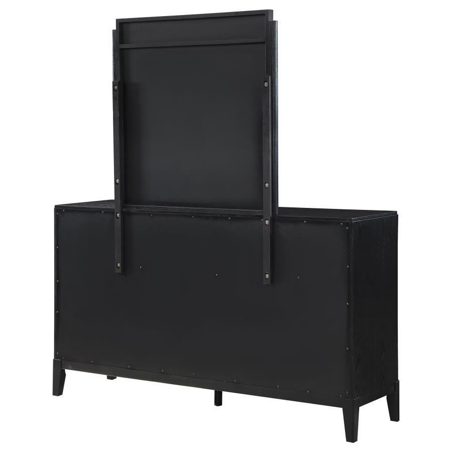 Brookmead 8-drawer Dresser with Mirror Black-zoom-8