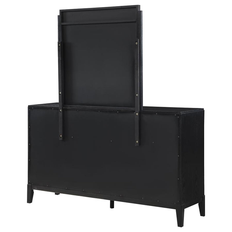 Brookmead 8-drawer Dresser with Mirror Black-zoom-