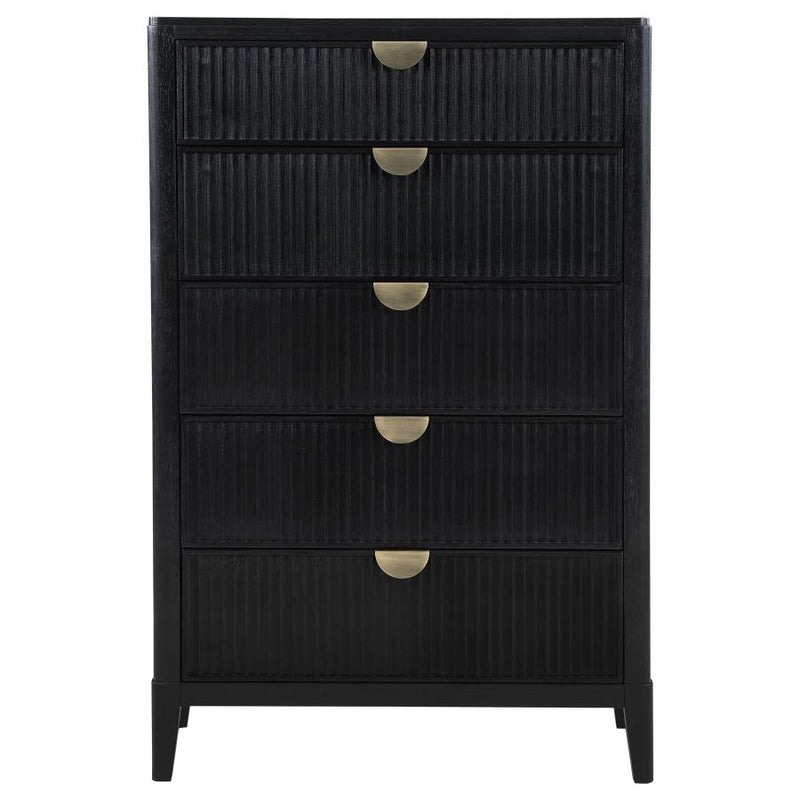 Brookmead 5-drawer Bedroom Chest Black-zoom-