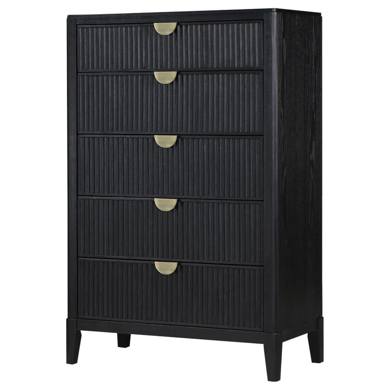 Brookmead 5-drawer Bedroom Chest Black-zoom-