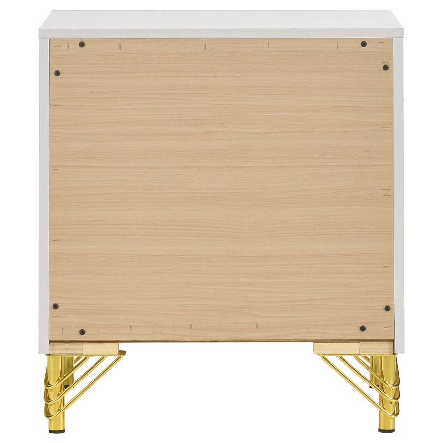 Lucia 2-drawer Nightstand Bedside Table White-zoom-7