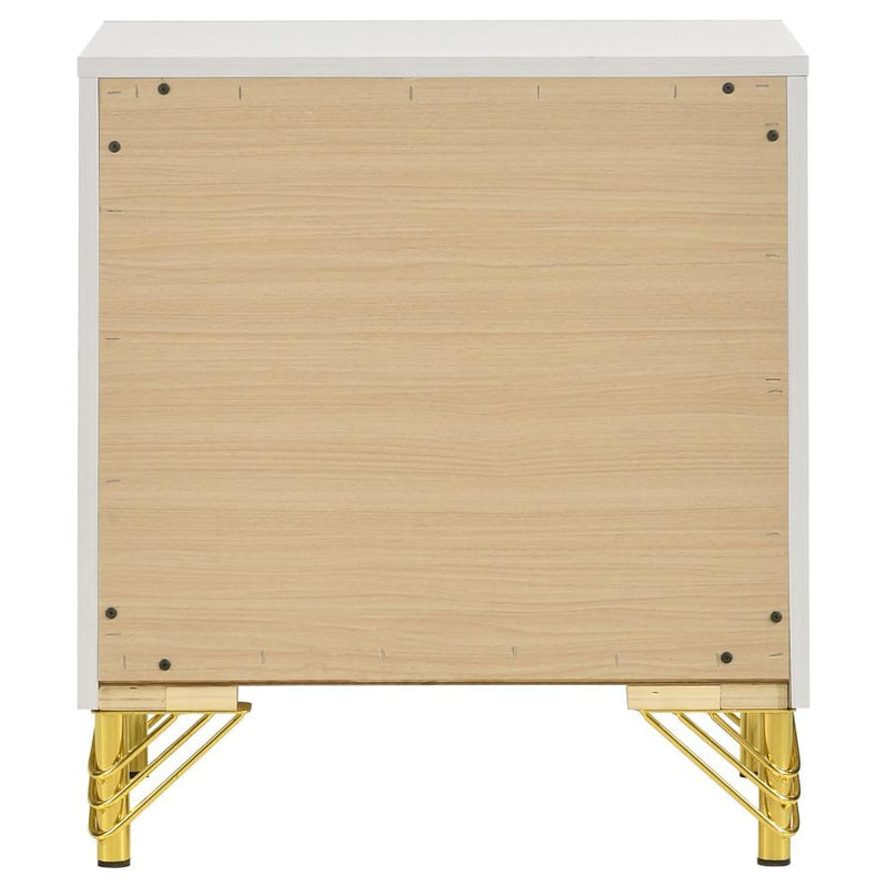 Lucia 2-drawer Nightstand Bedside Table White-zoom-