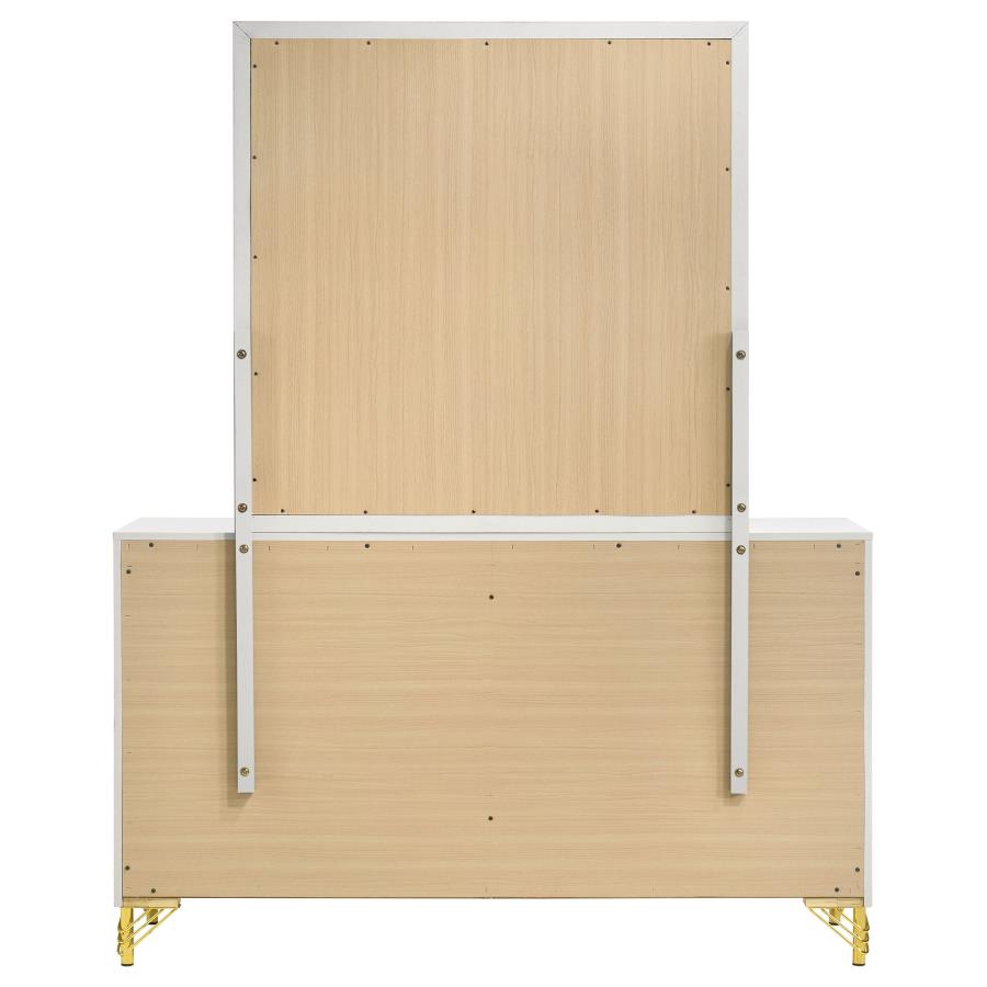 Lucia 6-drawer Dresser with Mirror White-7