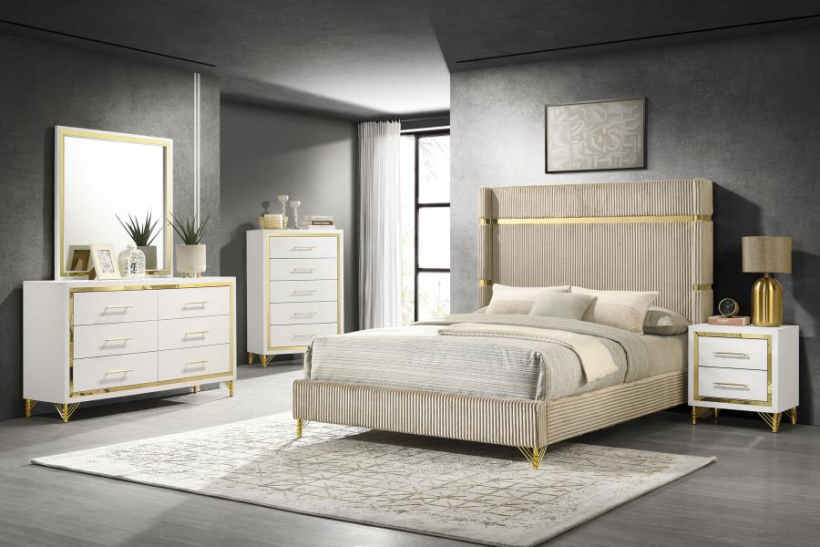 Lucia 6-drawer Dresser with Mirror White-14