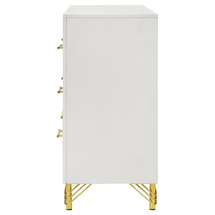 Lucia 6-drawer Dresser Cabinet White-5