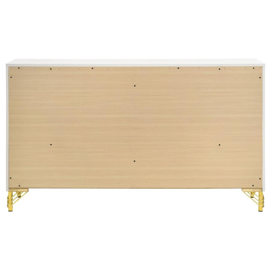 Lucia 6-drawer Dresser Cabinet White-zoom-7