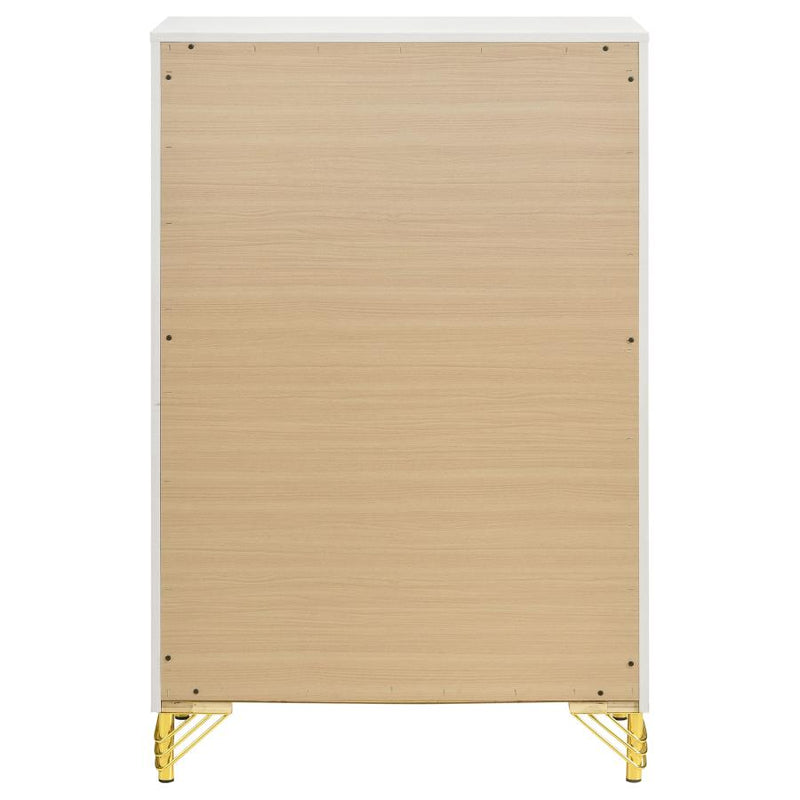 Lucia 5-drawer Bedroom Chest of Drawers White-zoom-