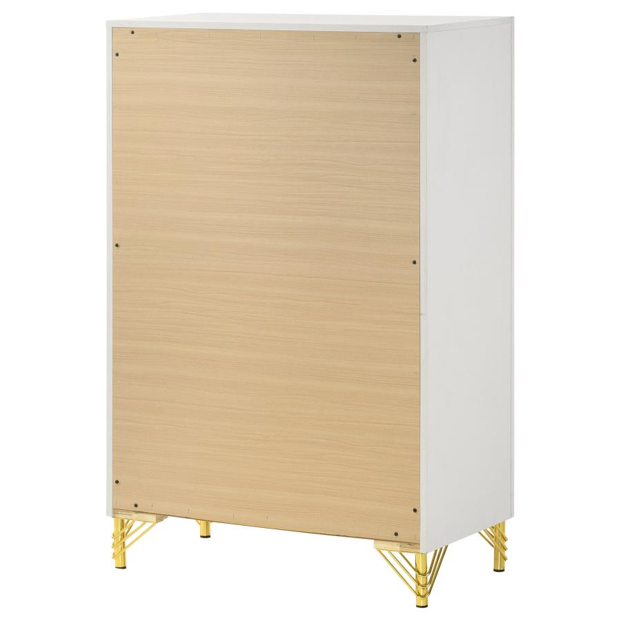 Lucia 5-drawer Bedroom Chest of Drawers White-zoom-8