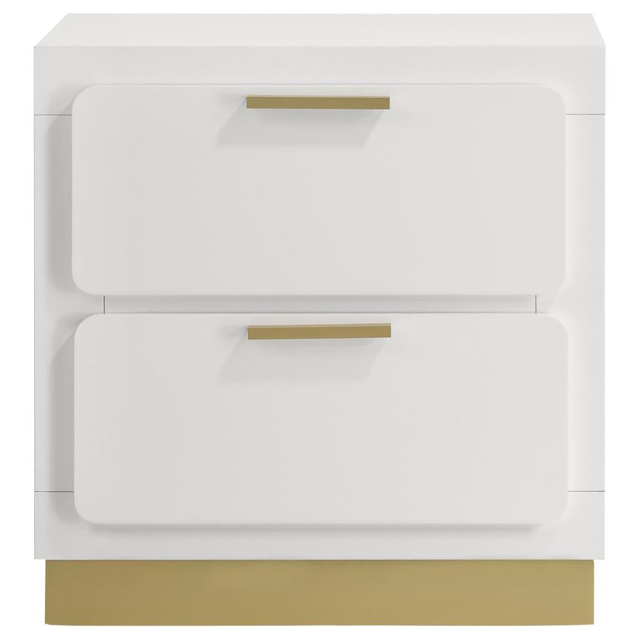 Caraway 2-drawer Nightstand White-3