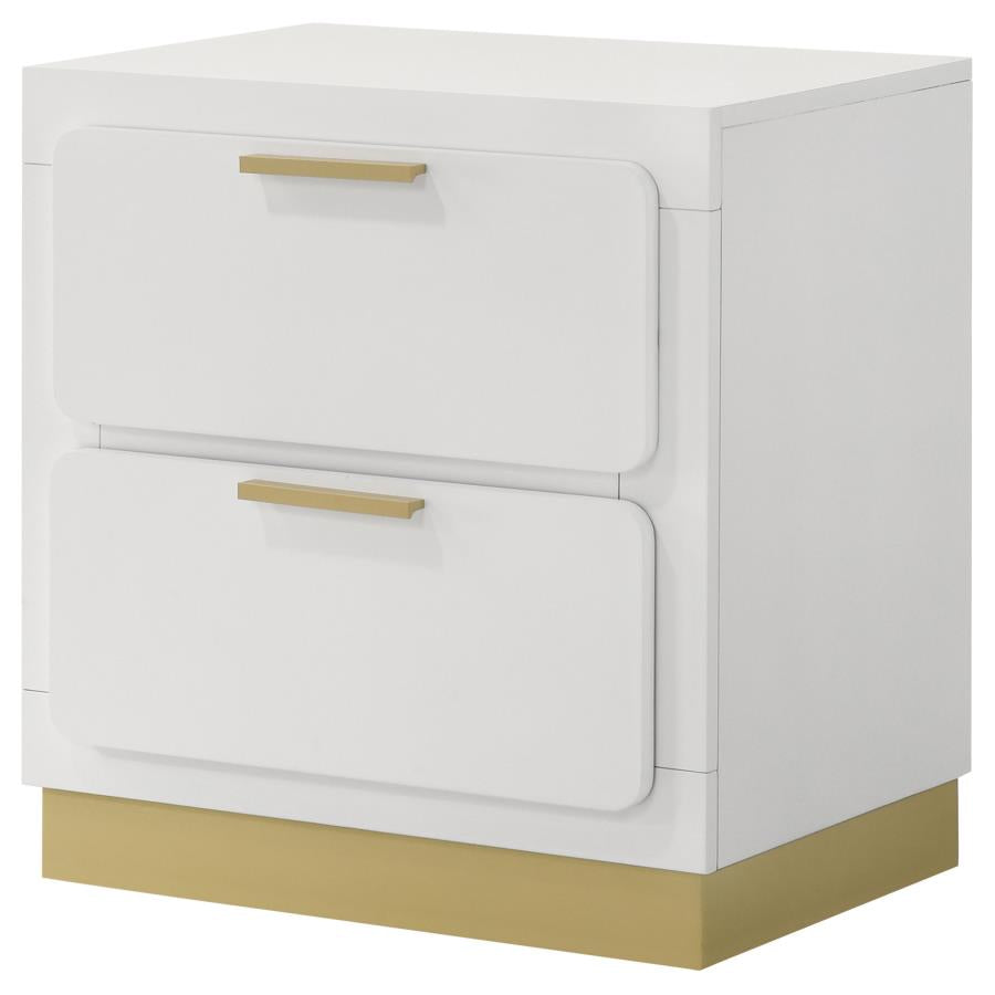 Caraway 2-drawer Nightstand White-4