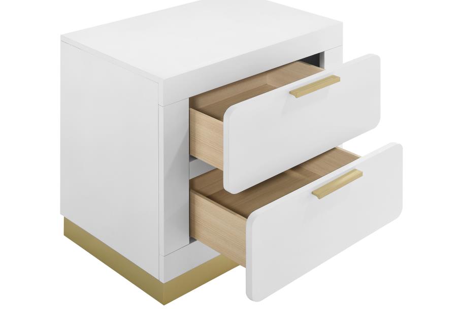 Caraway 2-drawer Nightstand White-zoom-10