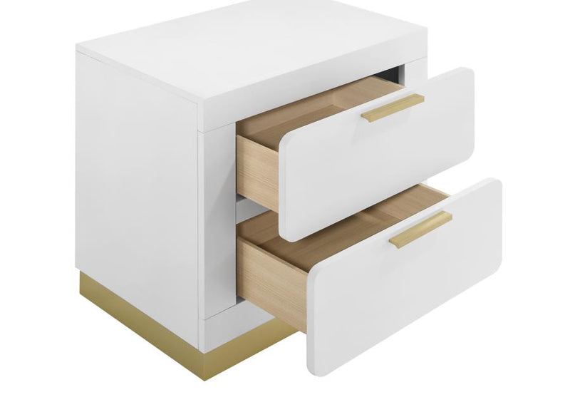 Caraway 2-drawer Nightstand White-zoom-