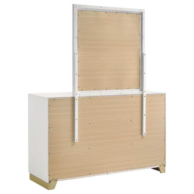 Caraway 6-drawer Dresser with Mirror White-zoom-