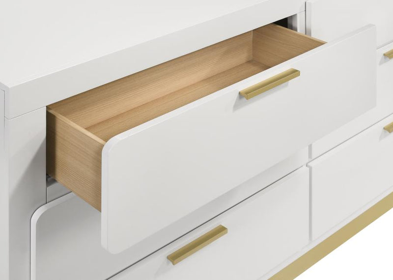 Caraway 6-drawer Dresser with Mirror White-zoom-