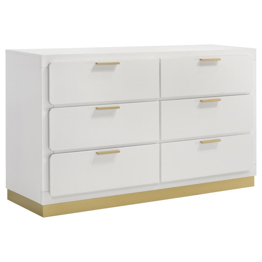 Caraway 6-drawer Dresser White-1