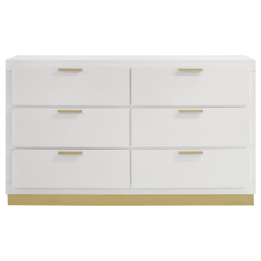 Caraway 6-drawer Dresser White-3