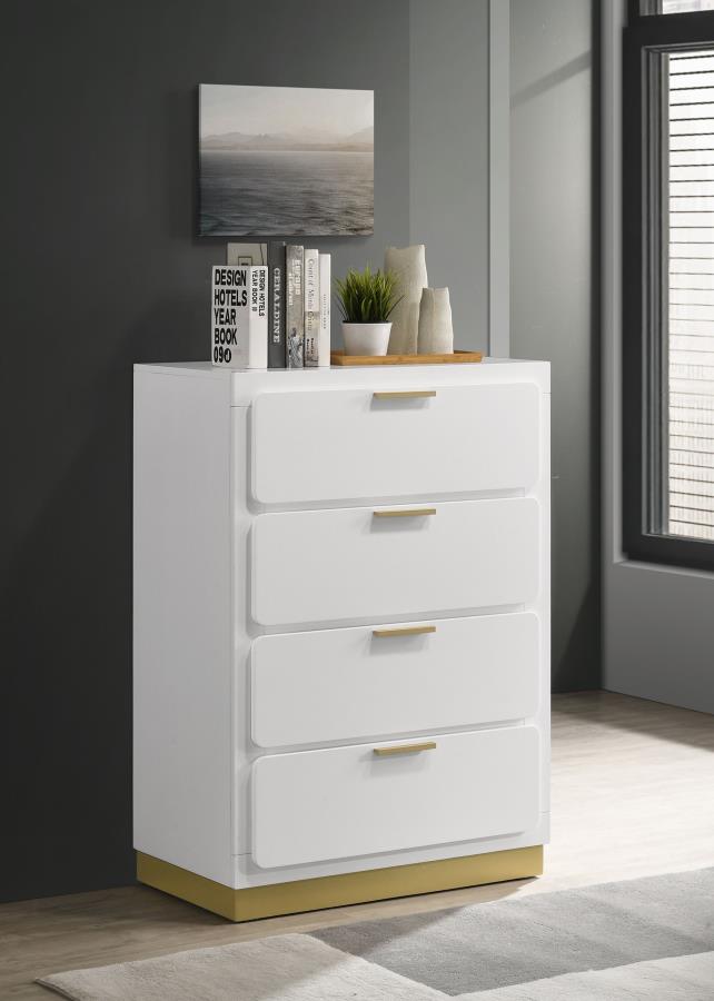 Caraway 4-drawer Bedroom Chest White-zoom-2