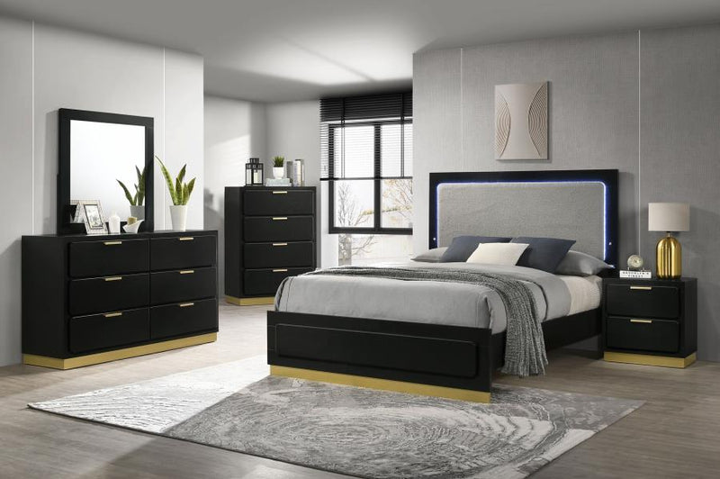 Caraway 5-piece Eastern King Bedroom Set Black-zoom-