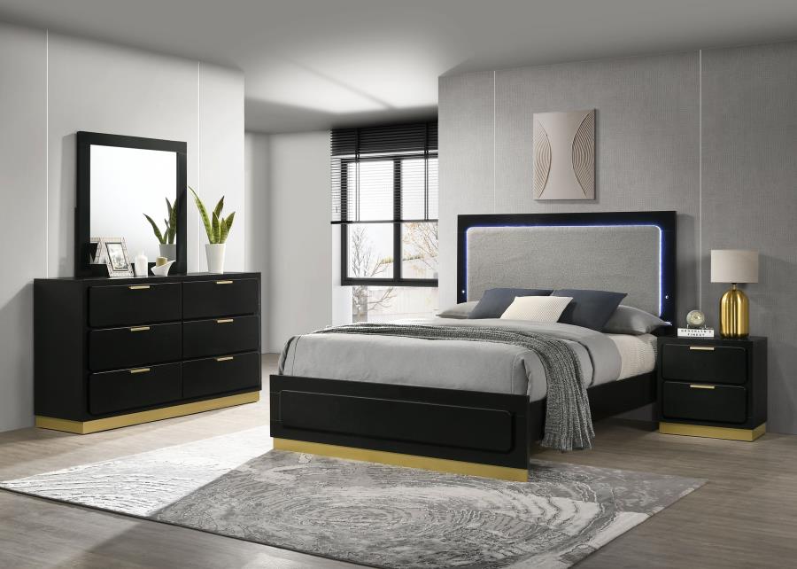 Caraway 4-piece California King Bedroom Set Black-zoom-1