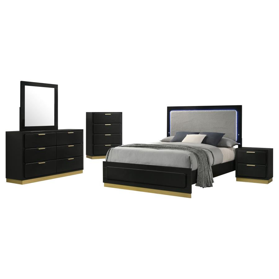 Caraway 5-piece California King Bedroom Set Black-zoom-2
