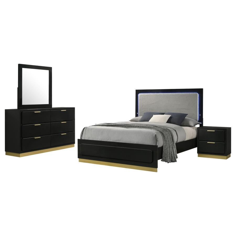 Caraway 4-piece Queen Bedroom Set Black-2