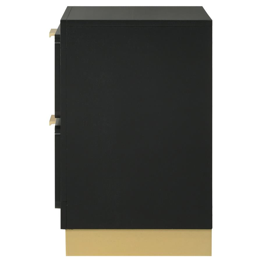Caraway 2-drawer Nightstand Black-zoom-5