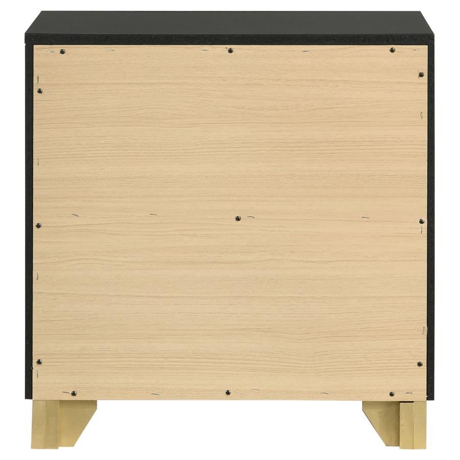 Caraway 2-drawer Nightstand Black-7