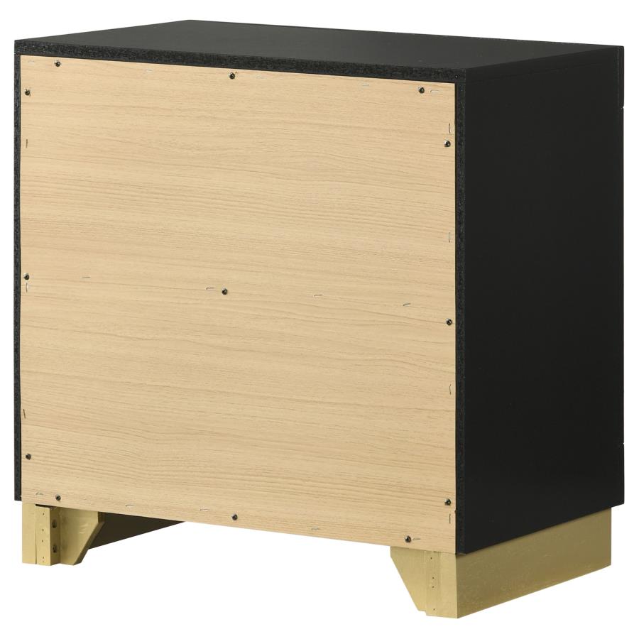 Caraway 2-drawer Nightstand Black-8