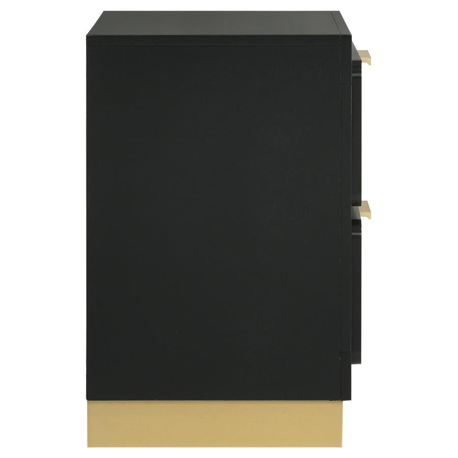 Caraway 2-drawer Nightstand Black-9