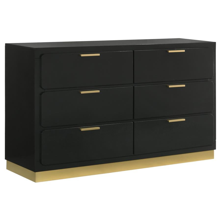 Caraway 6-drawer Dresser Black-zoom-1