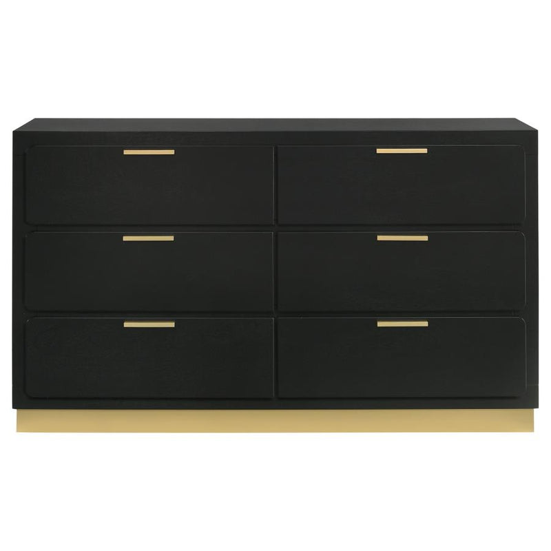 Caraway 6-drawer Dresser Black-zoom-