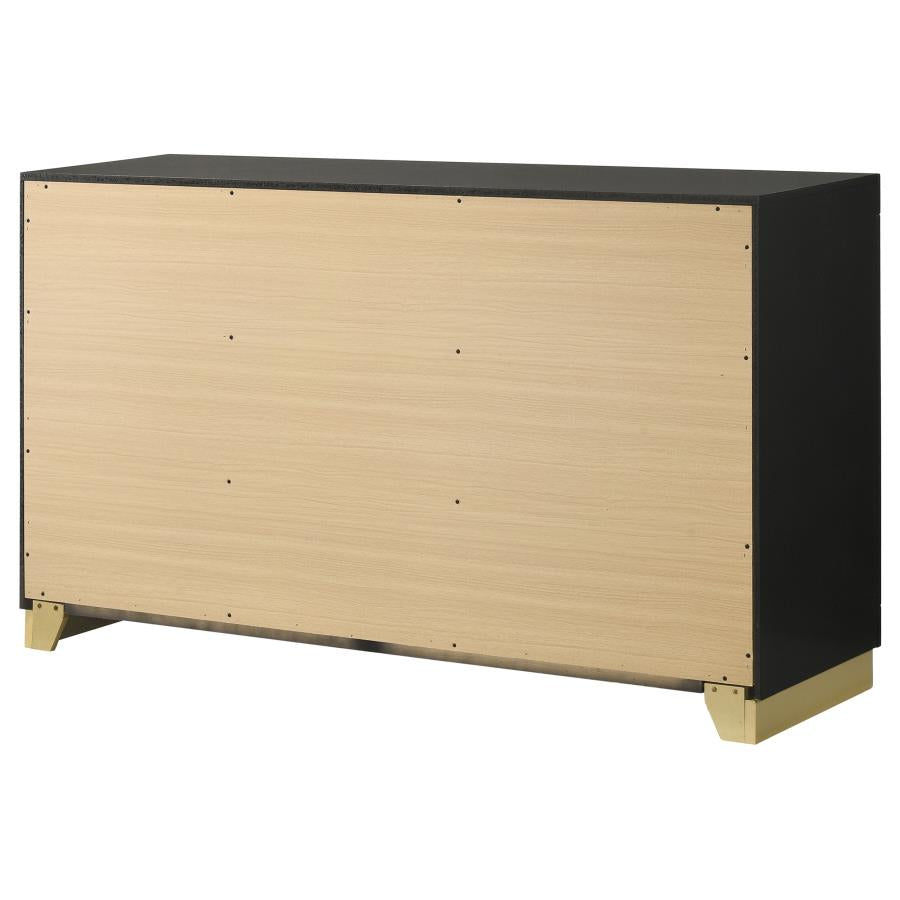Caraway 6-drawer Dresser Black-8