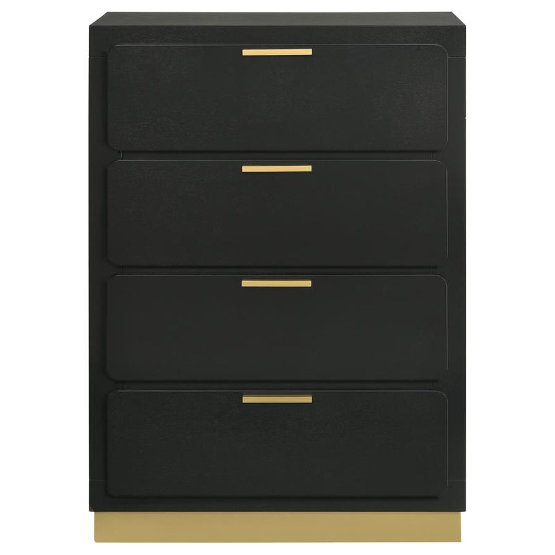 Caraway 4-drawer Bedroom Chest Black-zoom-