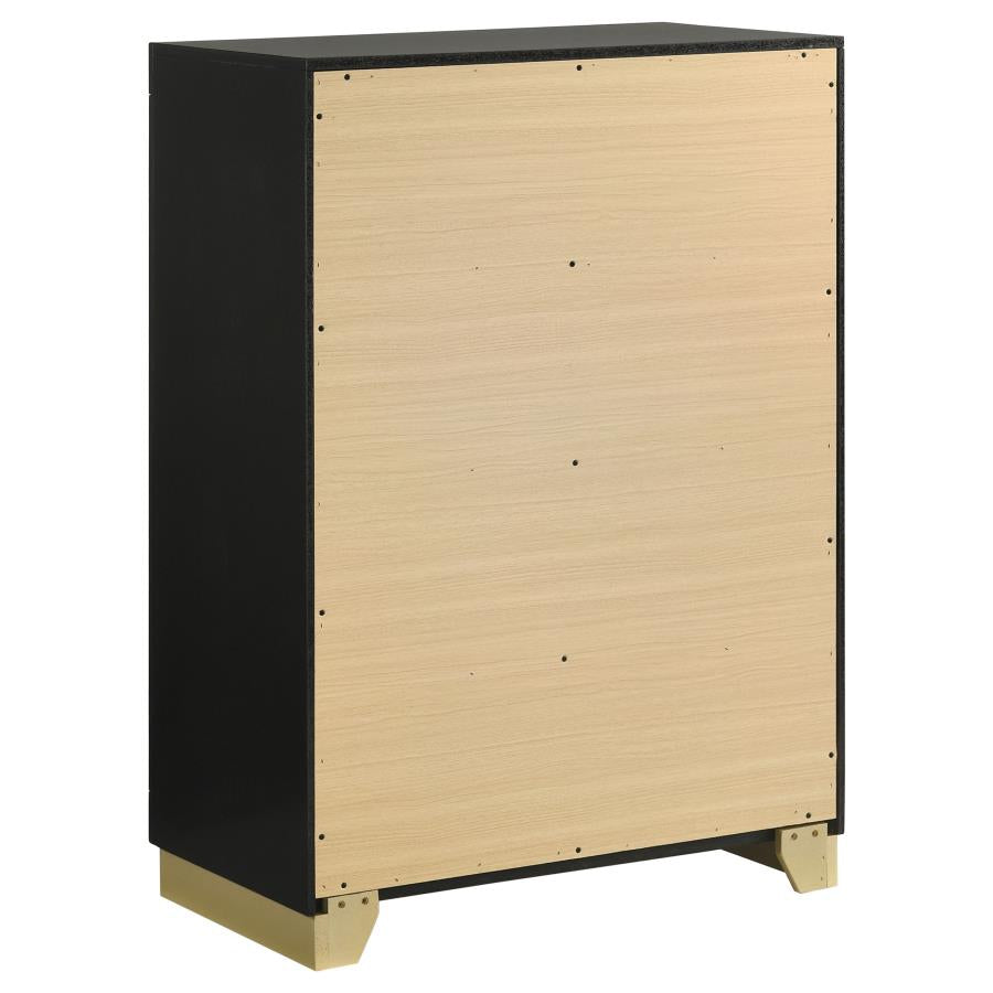 Caraway 4-drawer Bedroom Chest Black-6