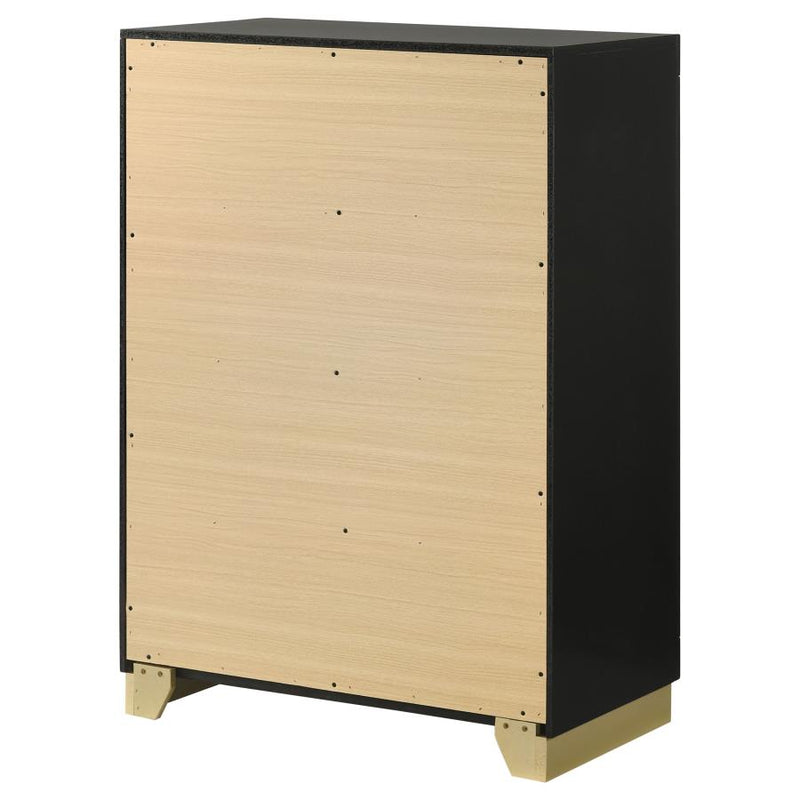 Caraway 4-drawer Bedroom Chest Black-zoom-