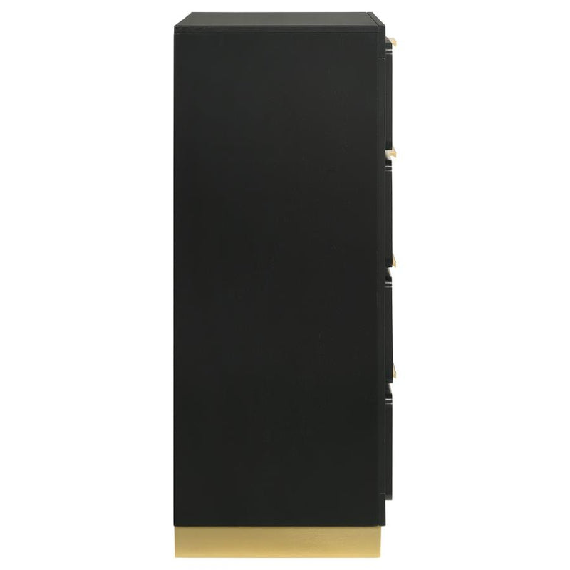 Caraway 4-drawer Bedroom Chest Black-zoom-