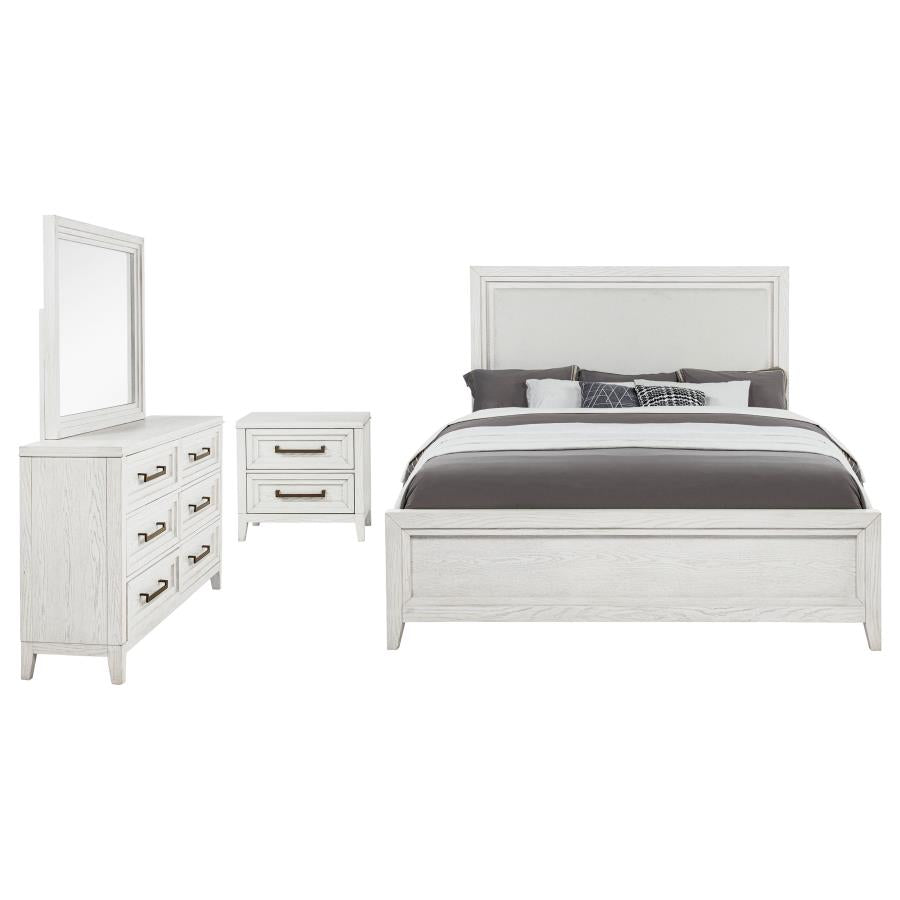 Marielle 4-piece Eastern King Bedroom Set Distressed White-zoom-2