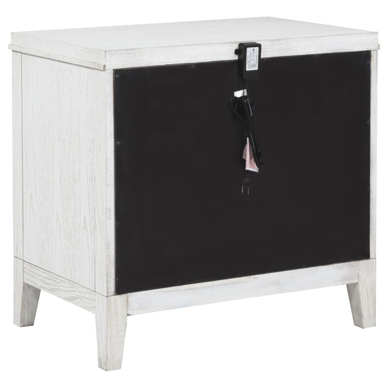 Marielle 5-piece Eastern King Bedroom Set Distressed White-zoom-