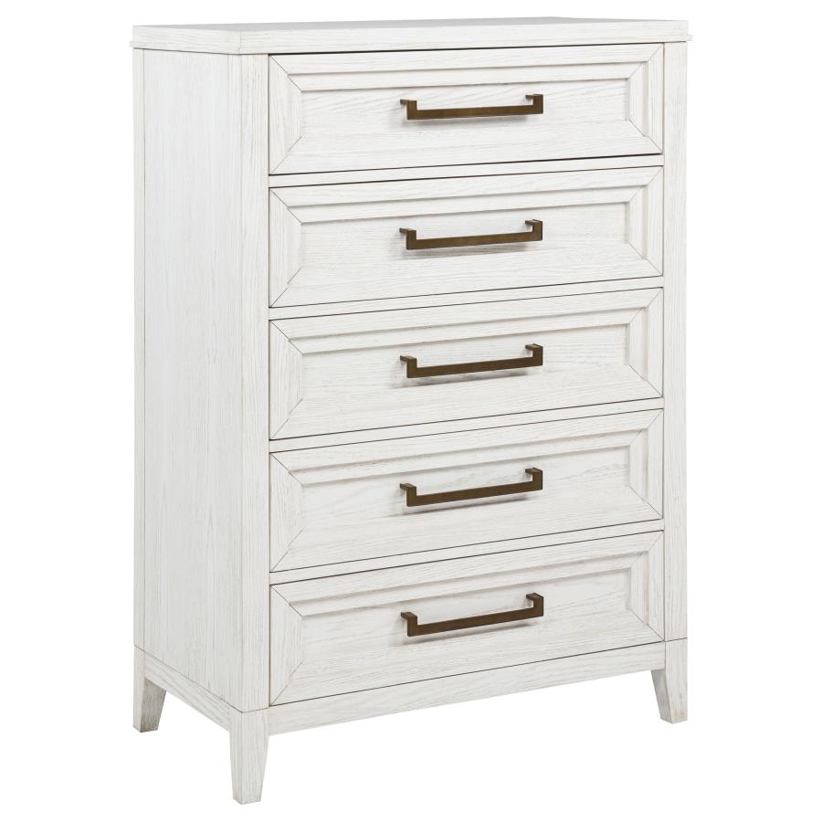 Marielle 5-piece Eastern King Bedroom Set Distressed White-zoom-11
