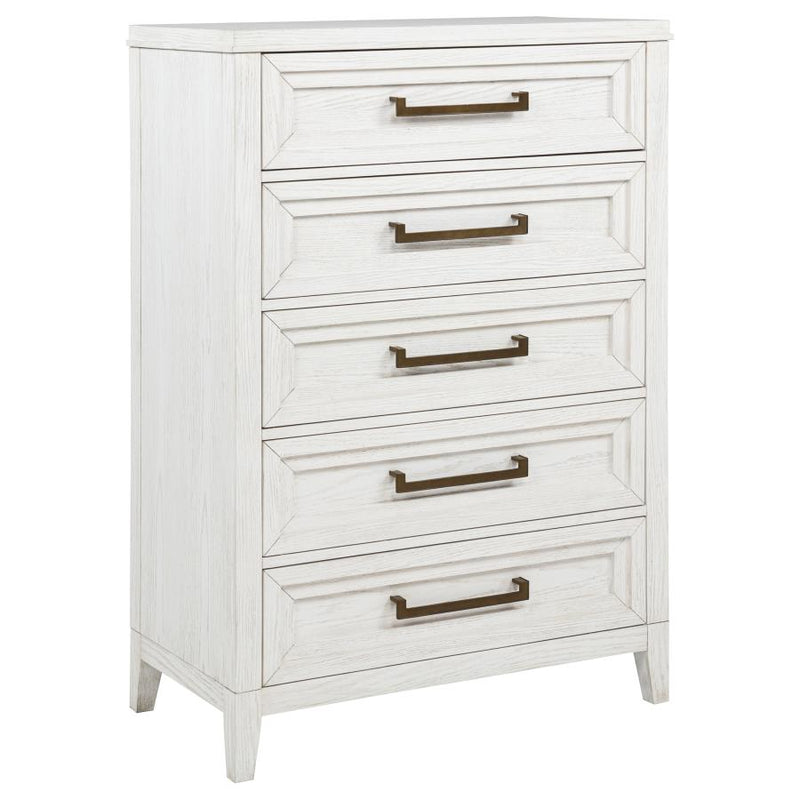 Marielle 5-piece Eastern King Bedroom Set Distressed White-zoom-