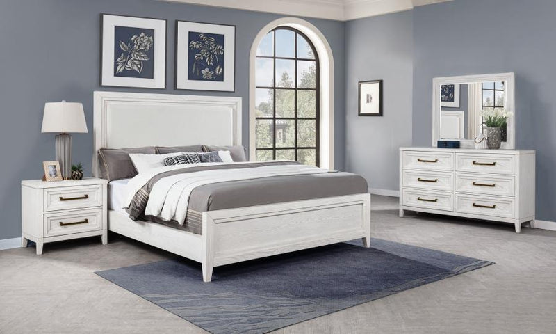 Marielle 4-piece Cal King Bedroom Set Distressed White-zoom-
