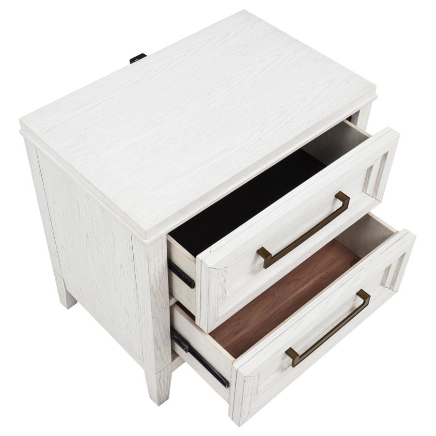 Marielle 4-piece Cal King Bedroom Set Distressed White-zoom-12