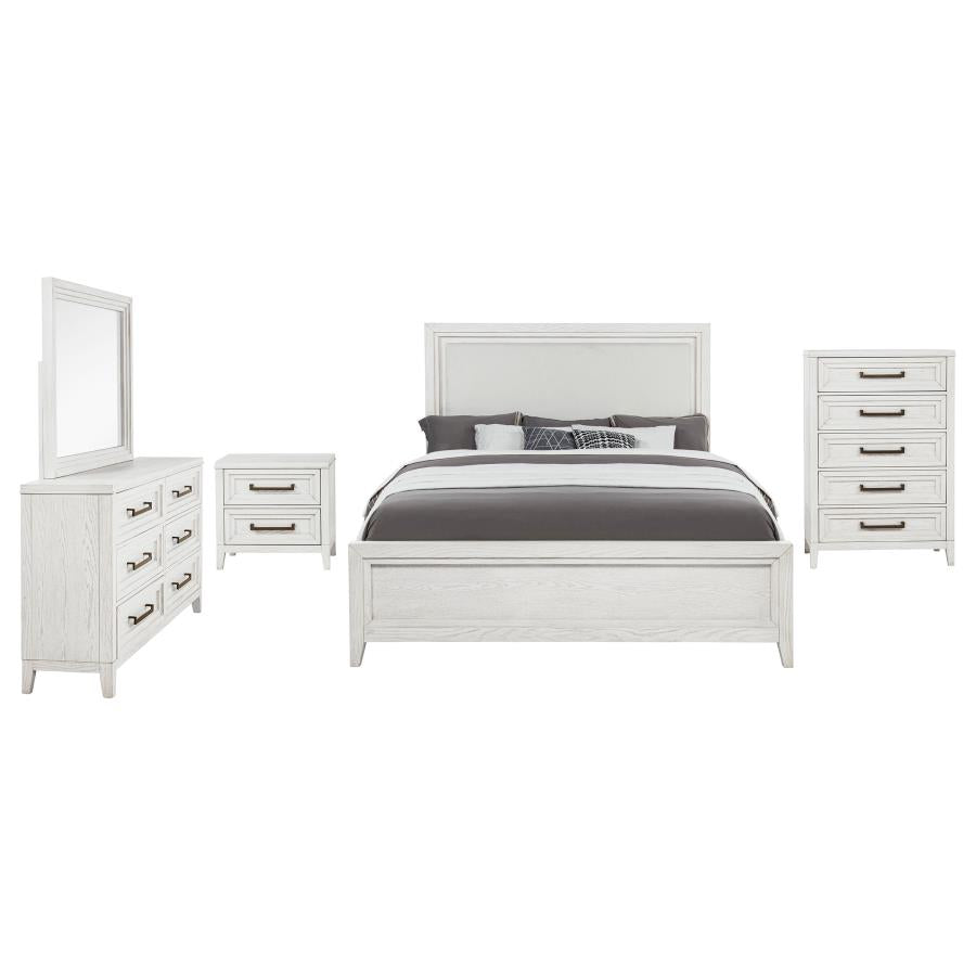 Marielle 5-piece Cal King Bedroom Set Distressed White-zoom-2