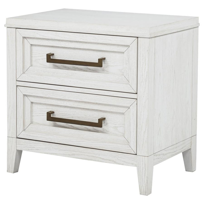 Marielle 2-drawer Nightstand Bedside Table Distressed White-zoom-