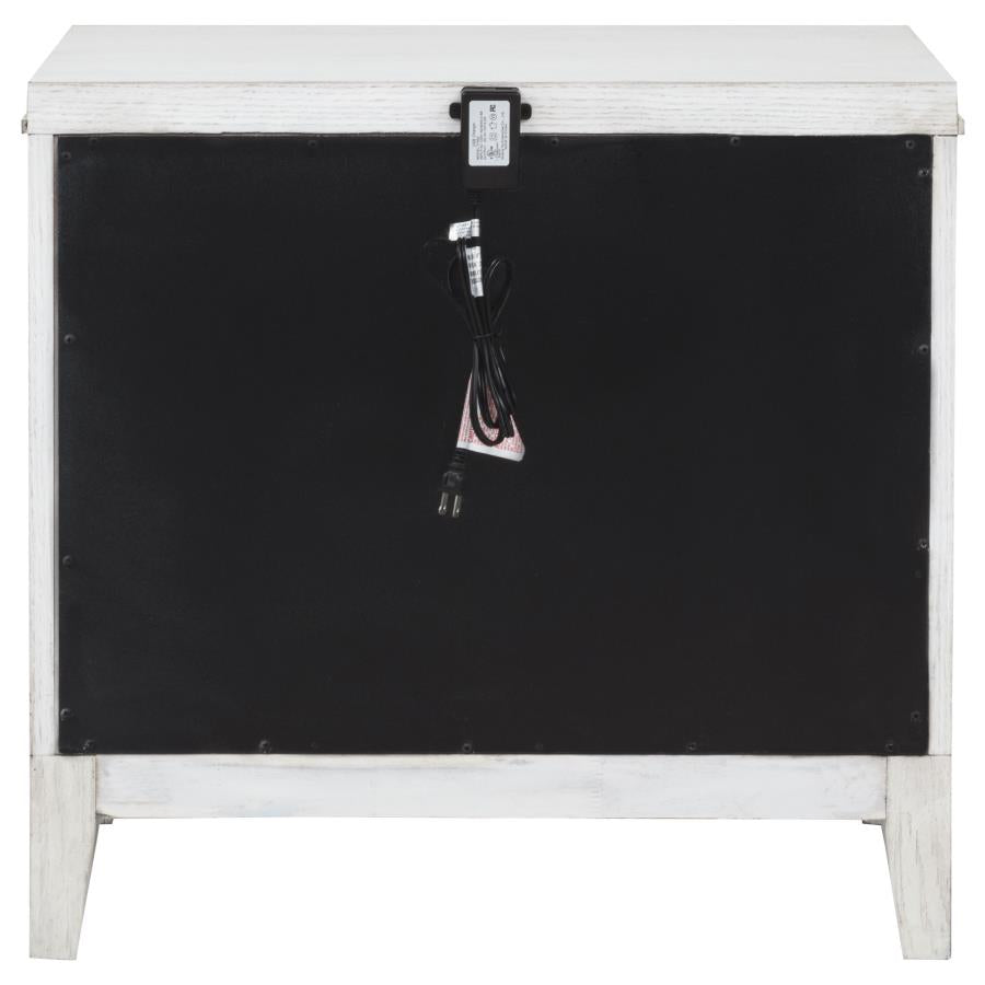 Marielle 2-drawer Nightstand Bedside Table Distressed White-zoom-7