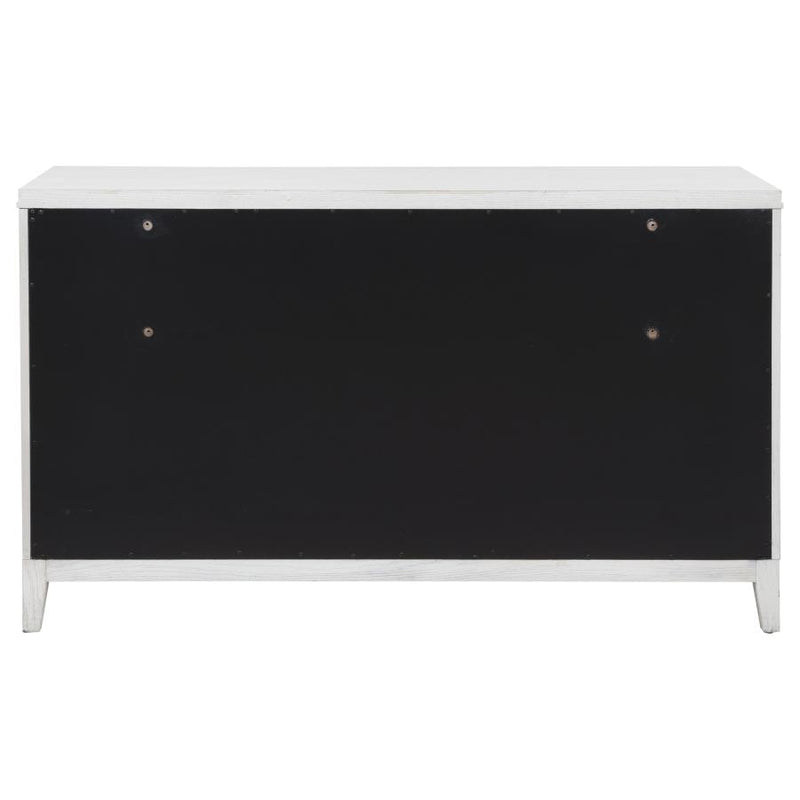 Marielle 6-drawer Bedroom Dresser Distressed White-zoom-